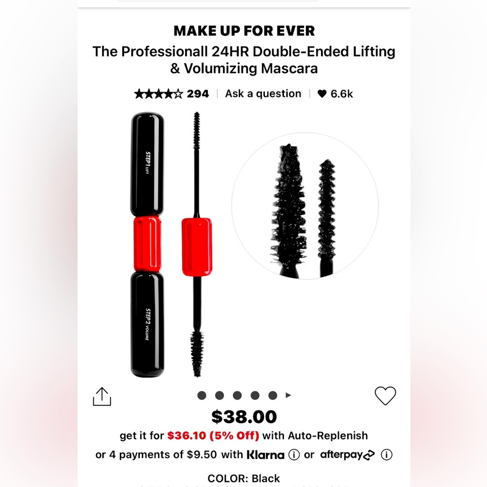 BNIB THE PROFESSIONAL MASCARA BY MAKE UP FOREVER